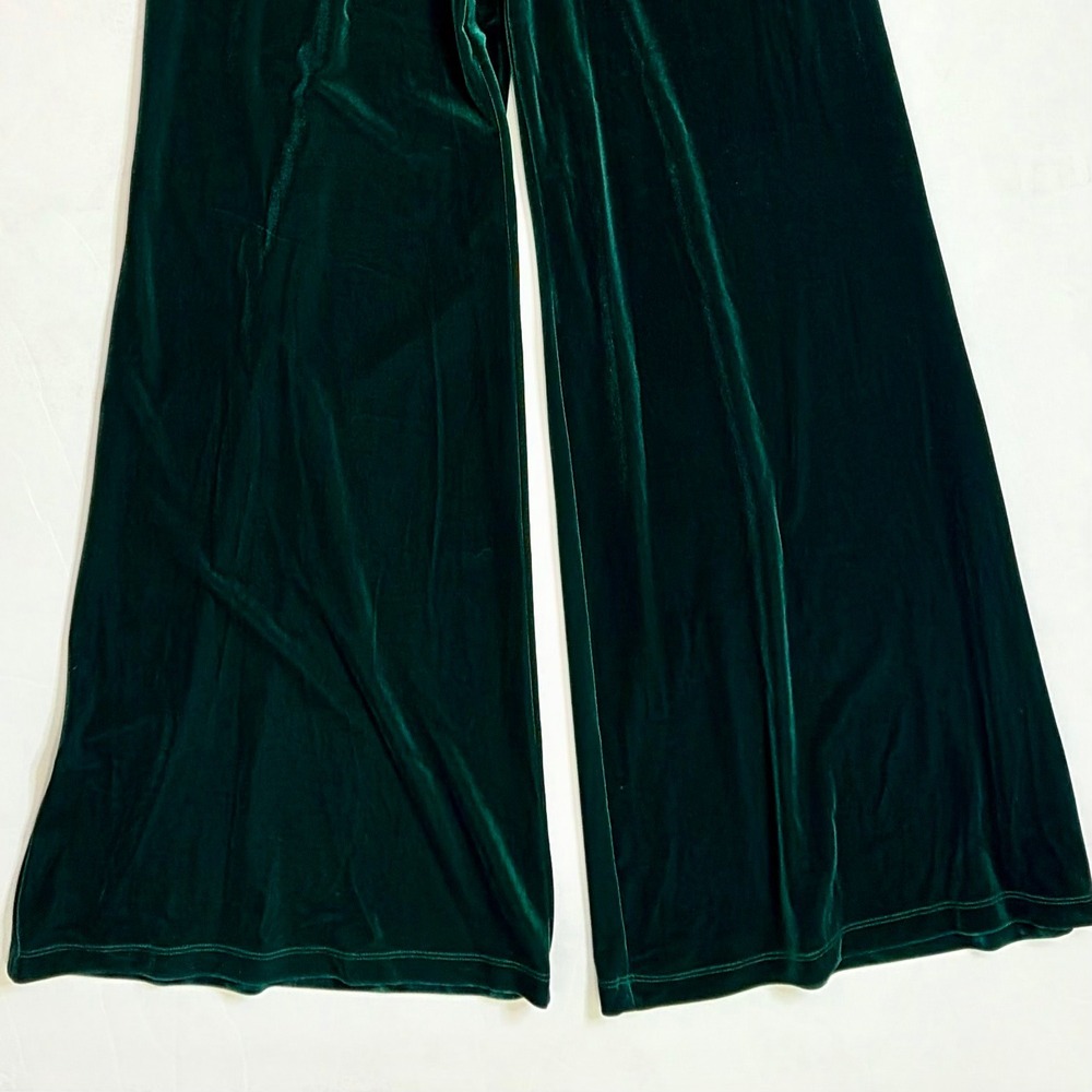 NWT!! Anthropologie COREY LYNN CALTER Green‎ Velvet Wide Leg Jumpsuit X-Small - Picture 5 of 15